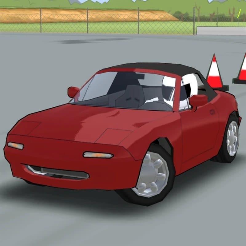 Mazda Miata rendered in the FR Legends garage, a great starter drift car